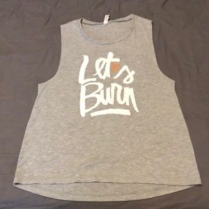 NWOT Orangetheory fitness “Let’s Burn” tank